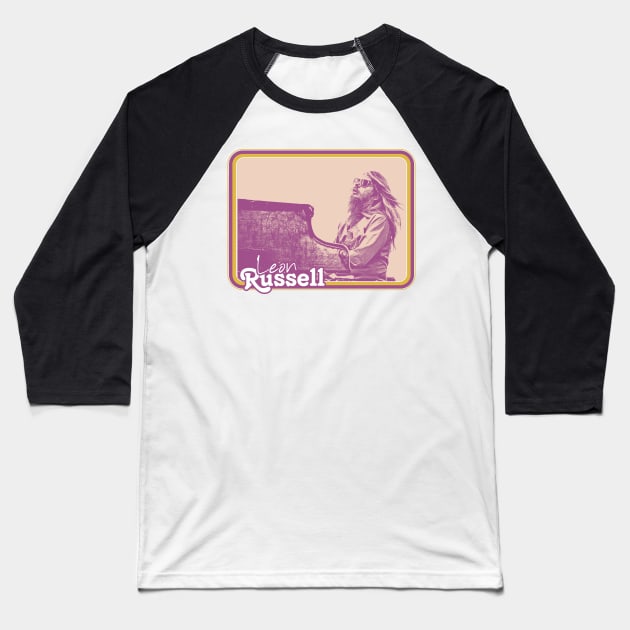 Leon Russell /// Original Fan Art Design Baseball T-Shirt by DankFutura